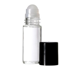 144 Pcs PLAIN 1 oz [30 ml] Clear Glass Roll on Bottle with Black Cap & Roller Roll-Ons price