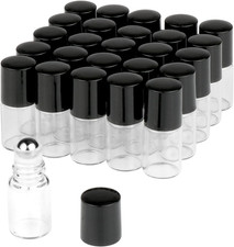 25 Pcs Clear Glass Mini Roll on Bottles Empty Essential Oil Roller Ball Bottles Roll-Ons price