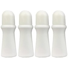 4 Pcs White 75ml Empty Refillable Roller Bottle Plastic Roll On Bottles Reusable Roll-Ons price