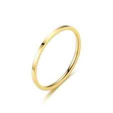 1mm Thin Plain Silver Gold Plated Stainless Steel Wedding Ring Band Size 3-10 Gold Ring price