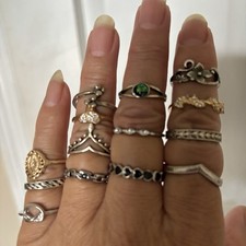 14-Piece Mixed Style Fashion Ring Set - Boho, Trendy & Stackable Rings Gold Ring price