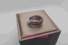 NEWBVIGARl.Ring Serpenti .Viper Double Coil 18K white Gold diamond size 7 Gold Ring price