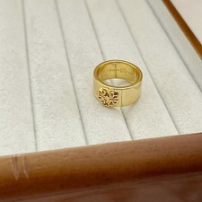 Gold Ring Size 8 - Tory Burch TB Logo Design Gold Ring price