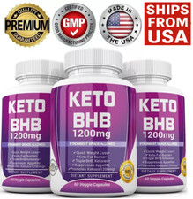 3 X KETO BHB 1200mg PURE Ketone FAT BURNER Weight Loss Diet Pills Ketosis Fat Burner price