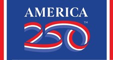 AMERICA 250 RED WHITE & BLUE FRIDGE MAGNET 5" X 3.5" Fridge Magnet price