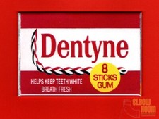 Dentyne gum vintage package art 2x3" fridge/locker magnet 70s Fridge Magnet price