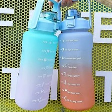 2 Liter Large Capacity Sports Water Bottle Leak Proof Colorful Plastic Cup Drink Water Bottle price