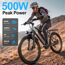 24in Electric Bike for Adult 500W 22MPH 40 Miles 7 Speed City Commuting E-bike Electric Motorcycle price