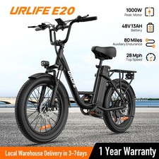 URLIFE 20" Fat Tire Electric Bike for Adult 1000W 48V13AH Electric Bicycle Ebike Electric Motorcycle price