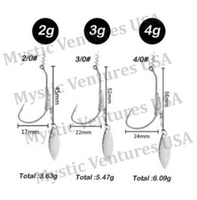 10 Pack Underspin Jig Heads Swimbait Hooks Spinner Blades Weighted Fishing Hooks Fishing Hook (Jig) price