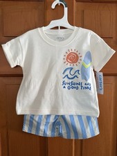 Baby Boys’ Carter’s 2pc Striped Surfboard T-Shirt & Shorts Set Size 18M NWT Baby T-shirt price
