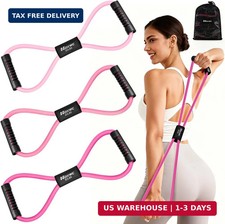 Resistance Bands, Figure 8 Resistance Band, Exercise Bands with Handles, Weights Dumbbells & Hand / Ankle Weights price