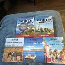 Exploring World Geography 1 & 2 Set Ray Notgrass +AnswerKey,Reviewbook,Quiz Book Geography price