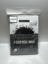 4 Pack Freeman luxurious  Hawaiian Black Salt 2 Step Peel And Mask Skin Cleansing and Peeling price