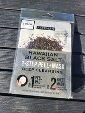 4 Pack Freeman luxurious  Hawaiian Black Salt 2 Step Peel And Mask Skin Cleansing and Peeling price