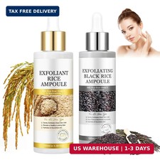 Pack of 2 Peel Shot Glow Rice Ampoule Duo, Black and White Rice Exfoliant for Al Skin Cleansing and Peeling price