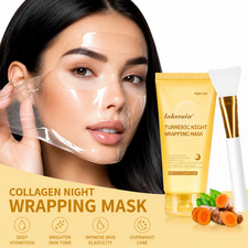 Overnight Peel Off Face Mask Kojic Acid Turmeric Collagen Korean Skin Care 100g Skin Cleansing and Peeling price