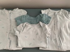 CLOUD ISLAND  Baby Boy 100% Cotton Sleep ‘N Play Footed Pajamas & Bodysuits Set Baby Sleep Set price