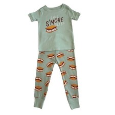 Old Navy Baby 18-24M Mint Green Baby Sleep PJ Short Sleeve T-Shirt & Pants Set Baby Sleep Set price