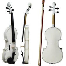 Acoustic Practice Violin 4/4 Full Size White Color with Case Bow Rosin Xmas Gift Violins price
