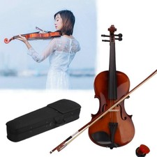 Hot Adult Acoustic Violin 4/4 Full Size with Case & Bow Rosin Basswood Violins price