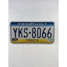 Pennsylvania Truck License Plate YKS-8066 Blue Yellow Gradient 2004 2005 Tags YKS price