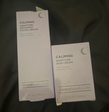 Global Beauty Care Calming Face Set: Nighttime Serum 1 oz + Cream 1.7 oz Face Care Sets price