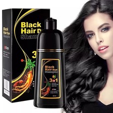 Instant Hair Color Dye Shampoo 3 in 1 Herbal Ingredients Black/Dark Brown 500ml Hair Dye price