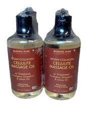 2x MAJESTIC PURE Anti Cellulite Massage Oil 8oz w/ Collagen & Stem Cells Cream Massage Oil/Cream price