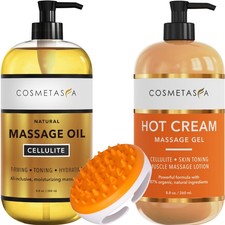 Anti Cellulite Massage Oil & Hot Cream Massage Gel 8.8 oz  W Cellulite Massager Massage Oil/Cream price