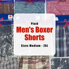 Men's Classic Full Cut Plaid Boxer 3 Pack UNDERWEAR Briefs SHORTS M L XL 2XL Men's Boxer price