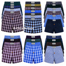 3 6 12 Pack Men's Plaid Boxer Shorts Multi Color Cotton Blend Underwear S-3XL Men's Boxer price
