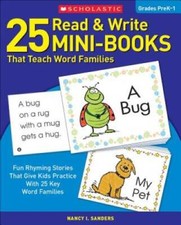 25 Read & Write Mini-Books That Teach Word Families: Fun Rhyming Sto - VERY GOOD Preschool Educational & Teaching Books price