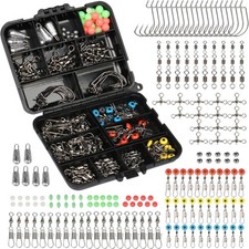 Fishing Accessories Kit Fishing Set W/ Tackle Box Fishing Hooks Weights Jig Fishing Accessory price