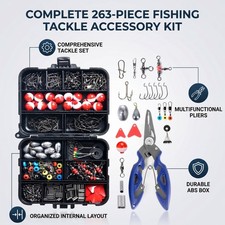263pcs Fishing Accessories Set Fishing Gear Kit Fishing Component W/ Tackle Box Fishing Accessory price