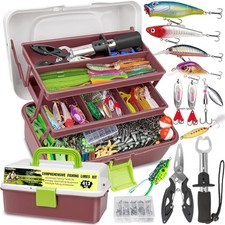 413Pcs Fishing lures Accessories tools Kit Crankbait Hooks Weights Sinkers tools Fishing Accessory price