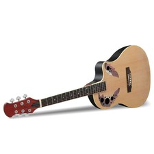 Glarry 41" Cutaway Round Back Natural Spruce Right Handed Acoustic Guitar Acoustic Guitars price