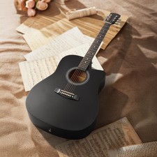 41-Inch Dreadnought Acoustic Guitar Black with Gig Bag, Tuner, Strings, Picks Acoustic Guitars price