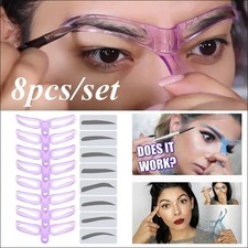 8-in-1 Eyebrow Stencil Brow Stamp Template Reusable Makeup Tools Set Eyebrow Makeup price