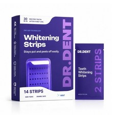 DR.DENT Purple Teeth Whitening Strips Peroxide Free 14 Strips Teeth Whiteners price