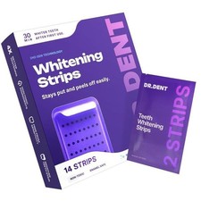 dr dent Teeth whitening Strips Safe for Enamel-(1 Piece - 14pc) Teeth Whiteners price