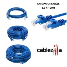 CAT6 Blue Ethernet Patch Cord LAN Network Cable RJ45 1.5FT- 20FT Multi-Pack LOT Network Cable price