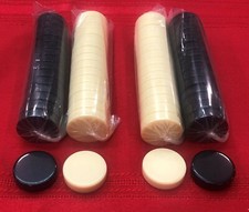 2 sets - 60 pcs BACKGAMMON PIECES, Checkers, Stones - 28mm  = 1 1/8" Noble Games Backgammon price