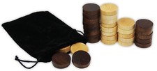 DA VINCI 1.25 inch Wood Backgammon or Checkers pieces - 30 pieces with Bag Backgammon price