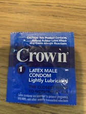 Okamoto Crown Latex Male Condom. 5 Condoms to a Pack. Only $3.00. Wow! EXP 2029. Condoms price