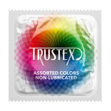 Trustex Assorted Colors Non-Lubricated Latex Bulk Condoms - Choose Quantity Condoms price