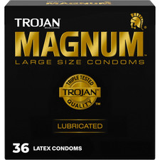 TROJAN Magnum Large Lubricated Condoms 36 Count Comfortable Smooth Fit Condoms price