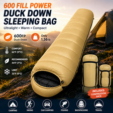 Ultralight Mummy Sleeping Bag 600 Fill Power Duck Down Backpacking Camping 32°F Sleeping Bag price