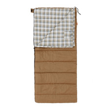 35F Flannel Lined Rectangle Adult Sleeping Bag - Brown (80" X 36") 💪👌 Sleeping Bag price