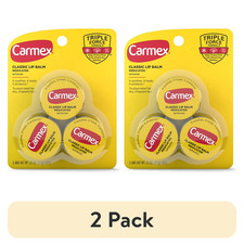 (2 Pack) Carmex Classic Medicated Lip Balm Jar 3 Ct Each, Long Lasting Moisture Lip Care / Protectors price